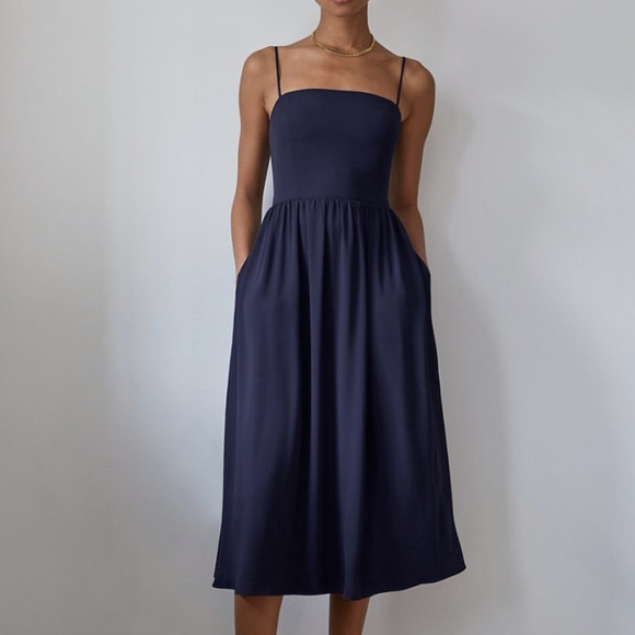 ARITZIA BABATON Noel Sinopia Orange Midi Dress Size 8 #ypo1-8585-10 - Picture 10 of 11